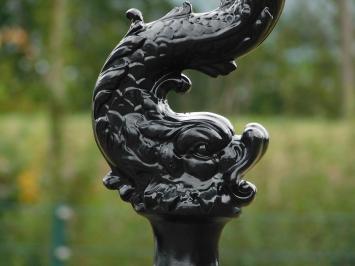 Mystical Fish Lamppost with Hexagonal Shade – 110 cm - Black - Aluminium