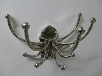 Kapstok met Beweegbare Haken – Vernikkeld Aluminium – 5 Dubbele Haken