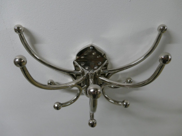 Kapstok met Beweegbare Haken – Vernikkeld Aluminium – 5 Dubbele Haken