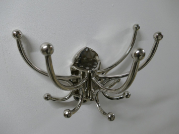 Kapstok met Beweegbare Haken – Vernikkeld Aluminium – 5 Dubbele Haken