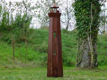 Klassischer Leuchtturm aus Metall XL – 130 cm – Rostoptik – Garten- und Innendekoration