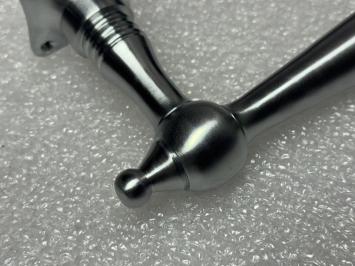 Door set in nickel and matt chrome – 2 door handles and escutcheons