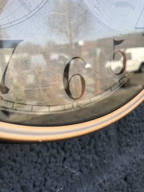 Wall clock in vintage look, clock with 18th century world motif, like antique