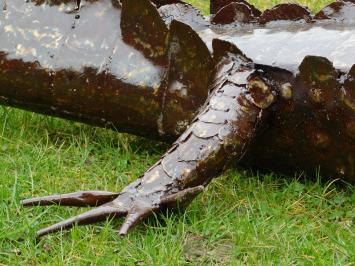Krokodil XL - 220 cm - Uniek en Handgemaakt uit Metaal