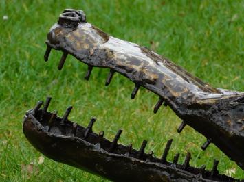 Krokodil XL - 220 cm - Uniek en Handgemaakt uit Metaal
