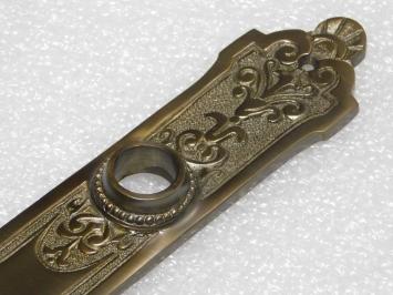 Sierlijke Lange Deurplaat - BB 72 - Donker Gepatineerd Messing