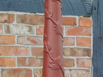 Elegant Cast Iron Lamppost with Copper and Brass Cap - 340 cm