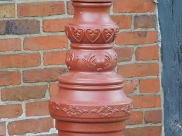Elegant Cast Iron Lamppost with Copper and Brass Cap - 340 cm