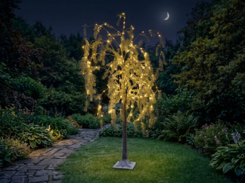 LED-Lichterbaum mit hängenden Zweigen – 150 cm – Für den Außenbereich – mit Timer