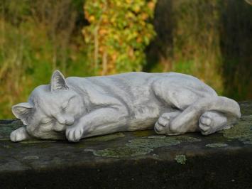 Beeld Liggende Poes - Steen - voor Binnen en Buiten