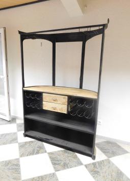 Vintage-look Tram Bar - London - Blauw - Wijnbar - Uniek