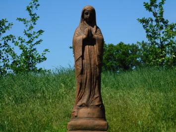 Statue of Mary on Pedestal – 128 cm – Solid Stone with Oxide Finish – Praying Mary