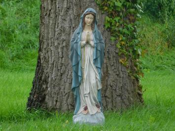 Beeld Maria XL met Rozenkrans - Polystone - In Kleur