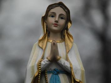 Statue of Mary with rosary - polystone