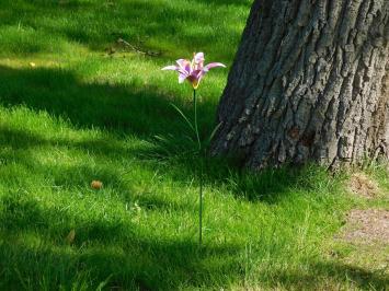 Handmade Lily - garden stool 82 cm - metal