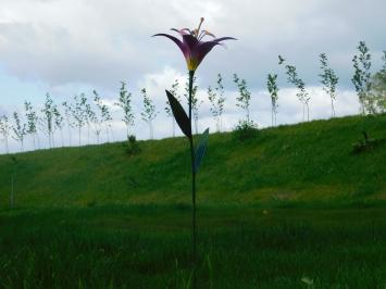 Handmade Lily - garden stool 82 cm - metal