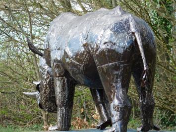 Rhinozeros ''Suma'' XXL - 120 x 250 cm - Handgefertigt und einmalig