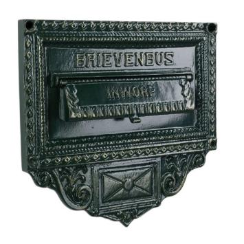 Nostalgische Brievenbus Muurplaat - Groen - 40 x 35 cm - Alu