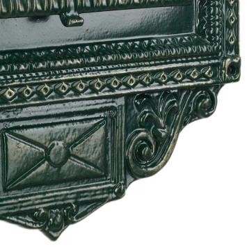 Nostalgische Brievenbus Muurplaat - Groen - 40 x 35 cm - Alu