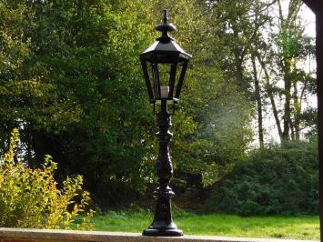 Klassische Stehleuchte für den Außenbereich mit französischer Lilie – 102 cm – Schwarz – Aluminium