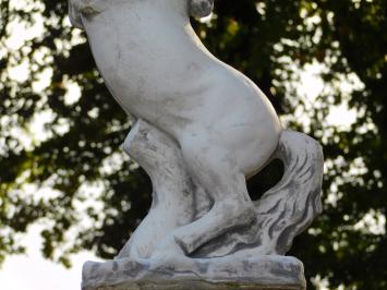 Horse on pedestal - 150 cm - Stone