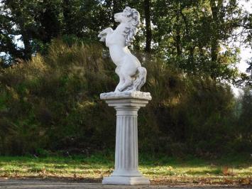 Horse on pedestal - 150 cm - Stone