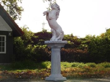 Horse on pedestal - 150 cm - Stone