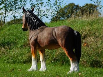 Horse statue in color - 110 cm - Polystone