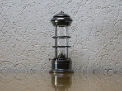 Petroleum lamp - rust-iron-old look-with glass - 30cm