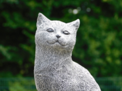 Cat made of stone - detailed - grey