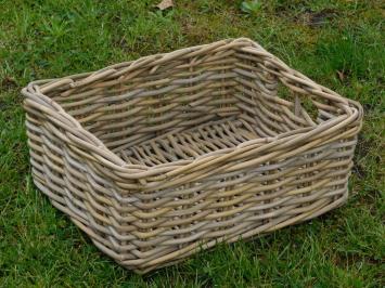 Vintage Weidenkorb – 40 x 35 cm – Rustikaler Aufbewahrungskorb