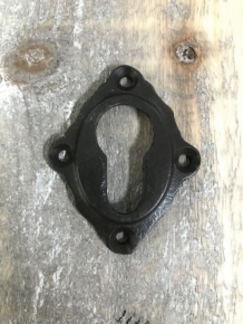 Rosette - lock rose for cylinder lock - black