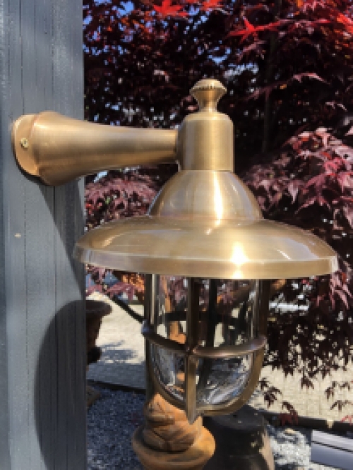 Outdoor lamp, scheepslamp, messing-koper. LAST ONE!