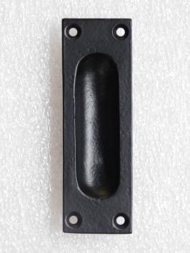 Sliding door handle - 10 cm - Black - Iron