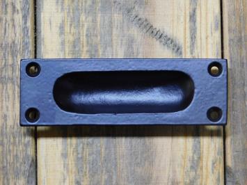 Sliding door handle - 10 cm - Black - Iron