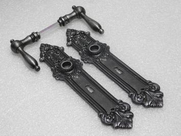 Türbeschlagset – Türgriffe Cambridge + Türplatten Heritage BB 72 – Gusseisen, verzinkt