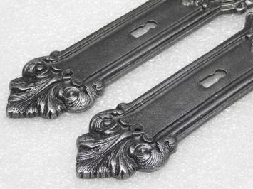 Türbeschlagset – Türgriffe Cambridge + Türplatten Heritage BB 72 – Gusseisen, verzinkt