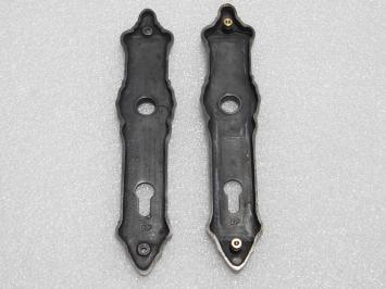 Set Deurbeslag Montel – Klinken + Deurplaten PZ 92 – Donker Gepatineerd Messing