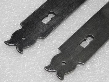 Door Hardware Set - Windsor Handles + Baron BB 72 Door Plates - Cast Iron, Galvanised