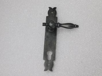 Set Deurbeslag - Klinken Kensington + Deurplaten Noble - Gietijzer Verzinkt