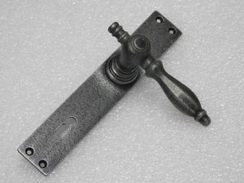 Set Deurbeslag - Klinken Kensington + Deurplaten Blanco - Gietijzer Verzinkt