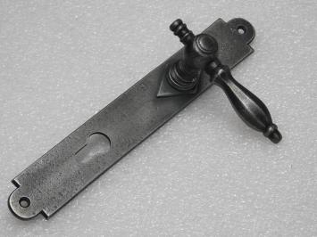 Set Deurbeslag - Klinken Kensington + Deurplaten Prestige - Gietijzer Verzinkt