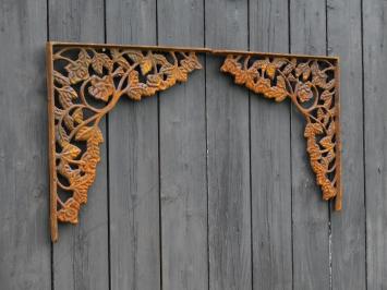 2er-Set Eckträger - 36,5 x 36,5 cm - Gusseisen Rost