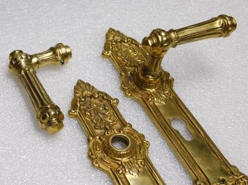 Set Deurklinken met Deurplaten PC 72 - Gepolijst Messing - Klassiek