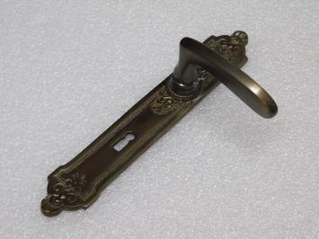 Set Deurbeslag Nosta – Klinken + Lange Deurplaten BB 72 – Antiek Messing