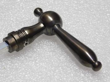 Revo Door Handle Set - Dark Patinated Brass