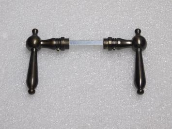 Revo Door Handle Set - Dark Patinated Brass