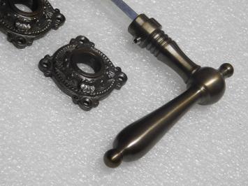 Set Deurklinken Classic met Klinkrozetten - Donker Gepatineerd Messing