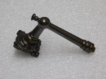 Montel Door Handle Set with Handle Rosettes - Dark Patinated Brass