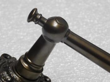 Montel Door Handle Set with Handle Rosettes - Dark Patinated Brass